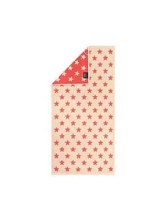 CAWÖ | Handtuch NEW STAR 50x100cm Beige/Basalt | rot